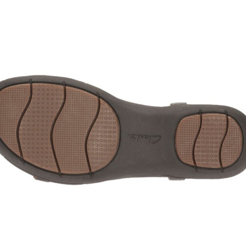 Clarks black patent leather sandals, UN VAZE BLACK PATENT, Size 7 - Picture 5 of 6